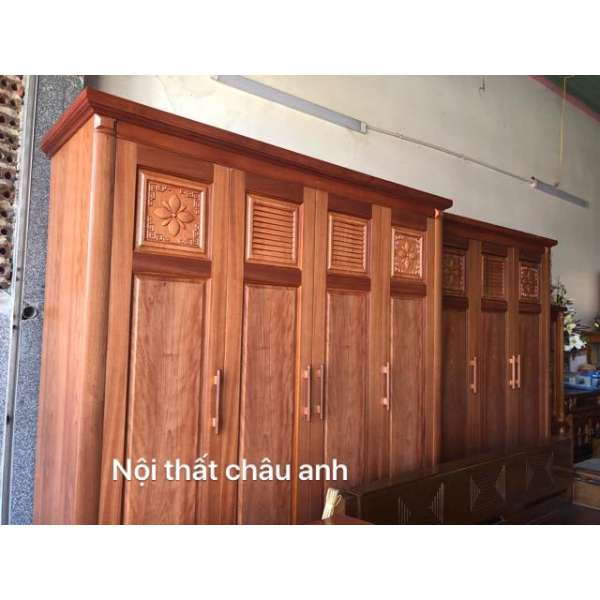 Tủ quần áo 4 cánh xoan đào TA017